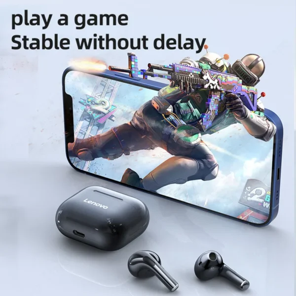 Fone de Ouvido Original Lenovo LP40 Bluetooth 5.0 TWS Sem Fio – Design Anatômico, Operação Simples e Fácil de Usar - Imagem 2